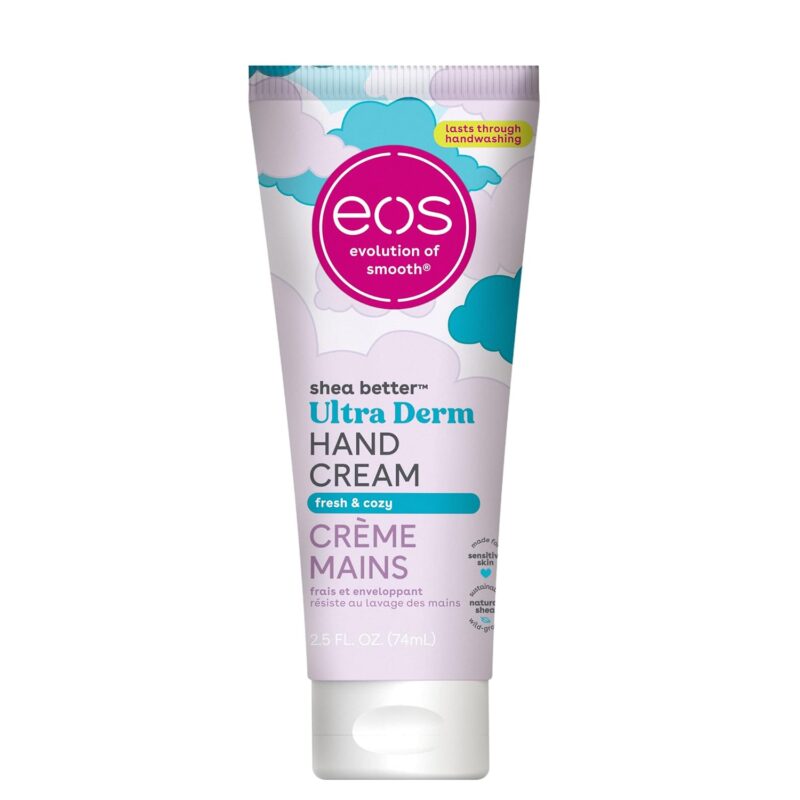 eos Shea Better Hand Cream- Fresh & Cozy, 24-Hour Moisture Skin Care, Lasts Through Hand Washing