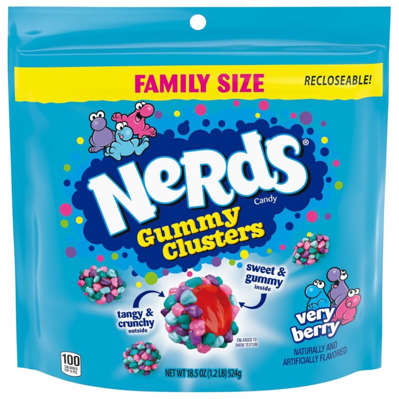 Nerds Gummy Clusters, Candy, Very Berry, Crunchy and Gummy, Halloween Treats