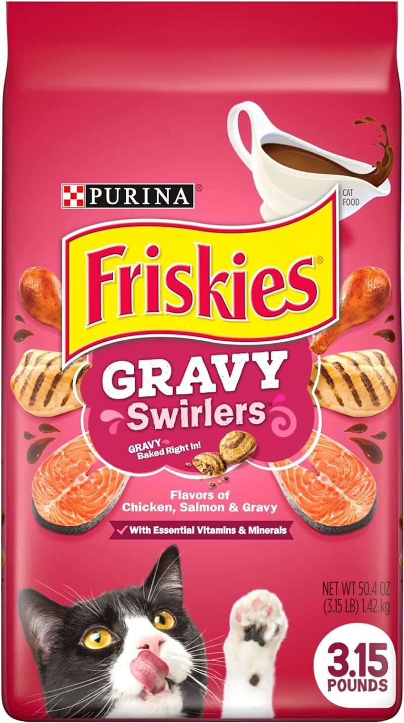 Purina Friskies Dry Cat Food, Gravy Swirlers