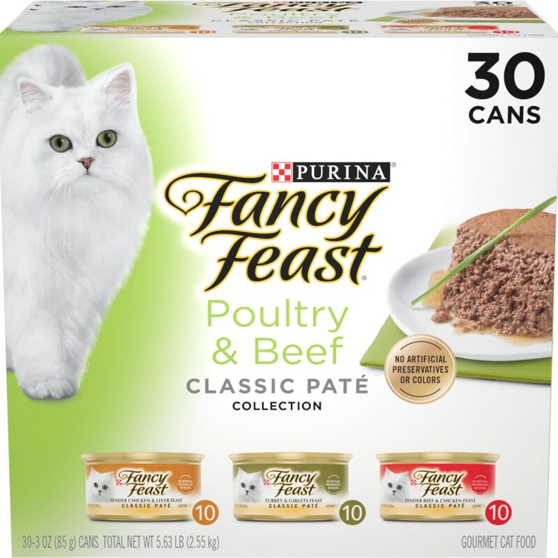 Fancy Feast Poultry and Beef Feast Classic Pate Collection Grain Free Wet Cat Food