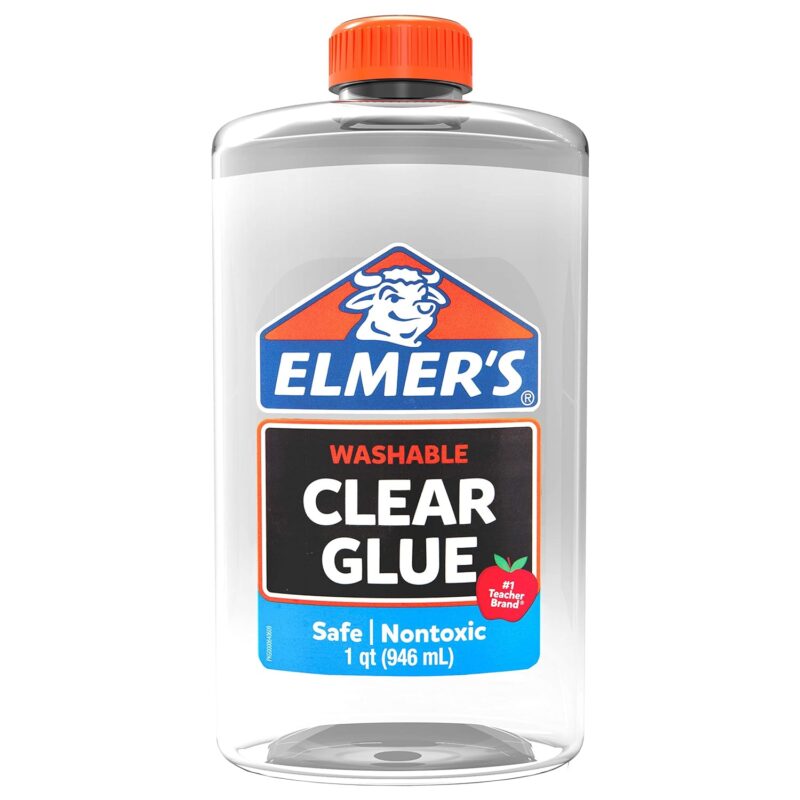 Elmer's Liquid School Glue, Clear, Washable, 32 Ounces - Great for Making Slime