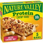 Nature Valley Chewy Protein Granola Bars, Salted Caramel Nut, 5 Bars