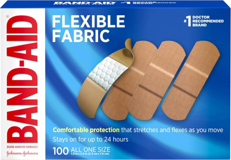 Band-Aid Brand Flexible Fabric Adhesive Bandages for Wound Care and First Aid