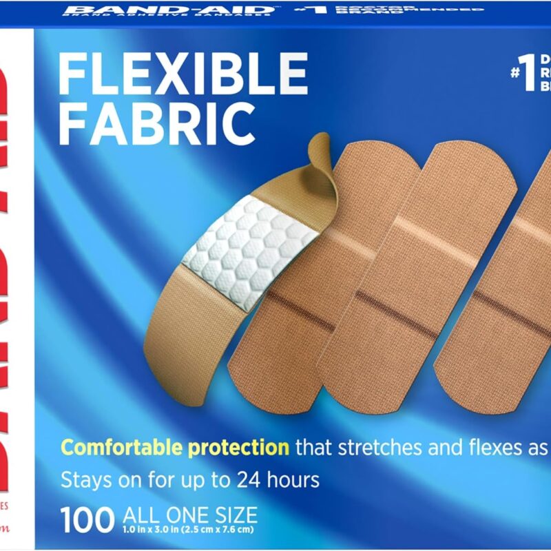 Band-Aid Brand Flexible Fabric Adhesive Bandages for Wound Care and First Aid