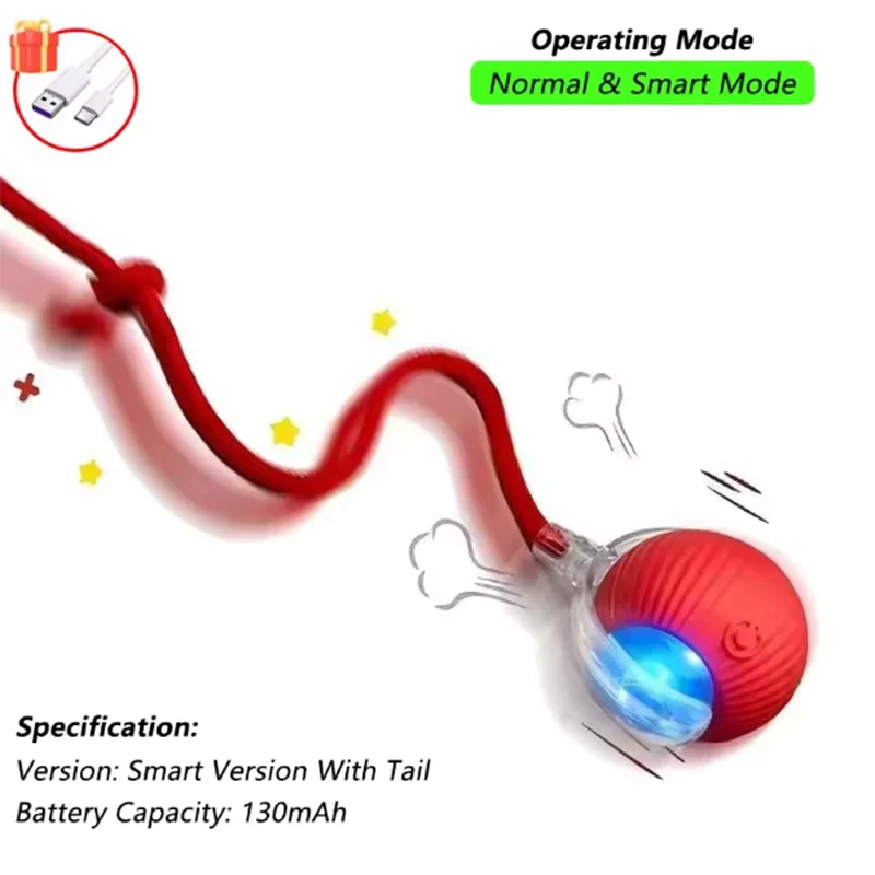 Intelligent interactive cat ball long-lasting and durable easy to clean intelligent obstacle avoidance pet cat and dog toys - Image 8