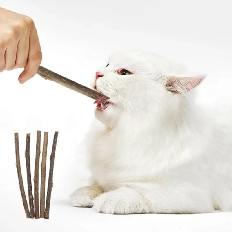 Silvervine Sticks for Cats Natural Catnip Chew Sticks Teeth Molar Chewing Toys for Cat Kitten Kitty Gifts