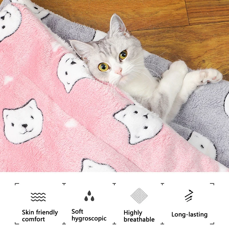 Thicken Flannel Cat Mat – Soft Winter Sleeping Cushion for Small Dogs & Cats - Image 5