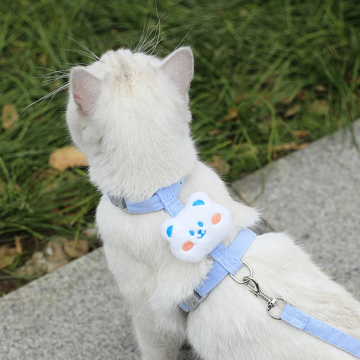 Cat Harness and Leash Sets Adjustable Dog Harness for Small Dog Leash Breashable Pet Harness Out Walking Dog Strap - Image 9