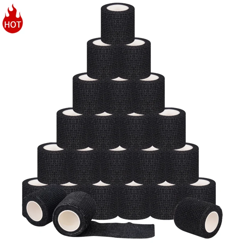 5/10/20Pcs Black Tattoo Grip Bandage High Quality Waterproof Self Adhesive Tattoo Accessories Hot Soft Cotton Tattoo Supplies