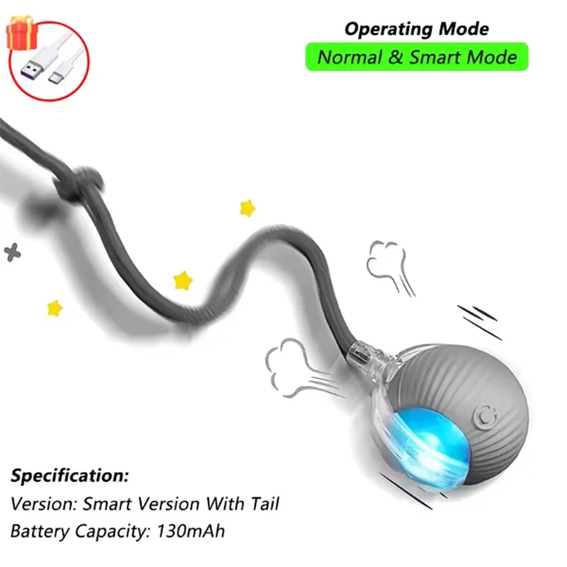Intelligent interactive cat ball long-lasting and durable easy to clean intelligent obstacle avoidance pet cat and dog toys - Image 5