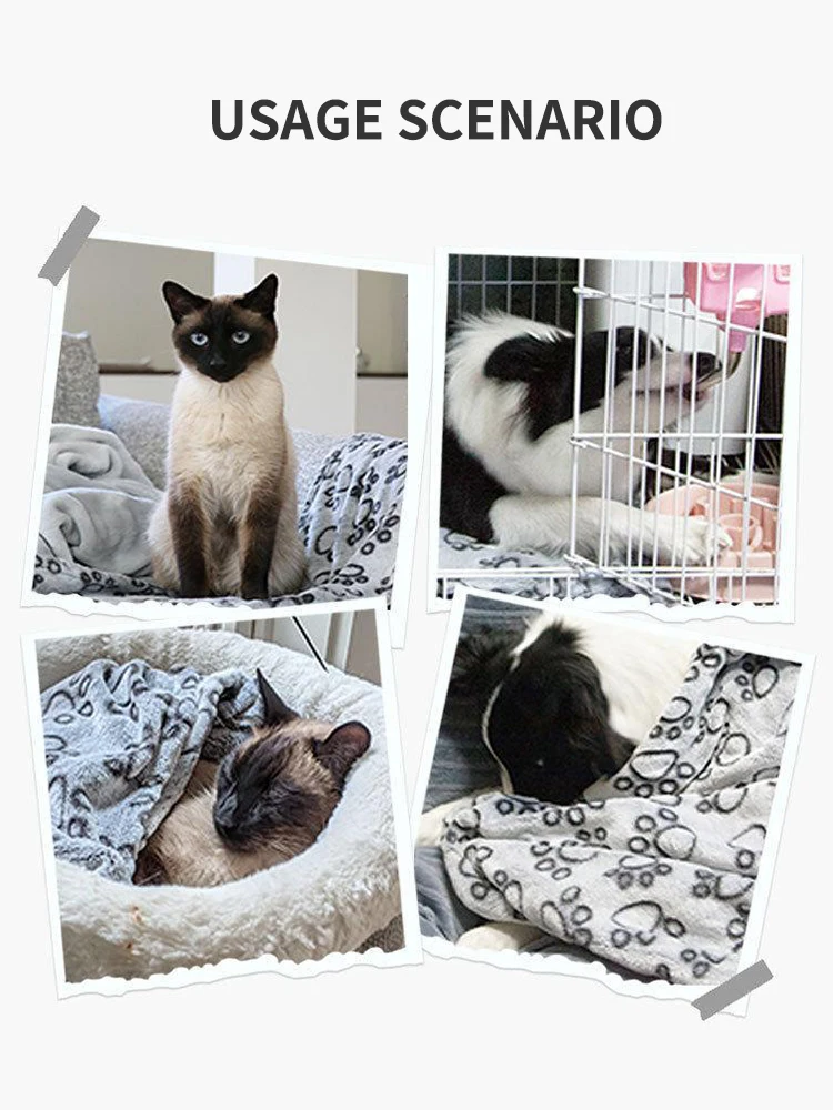 Soft Dog Blanket Washable, Cat Blanket for Indoor Cats Large Medium Small Dog Gifts Puppy Essentials (Grey) Bed - Image 12