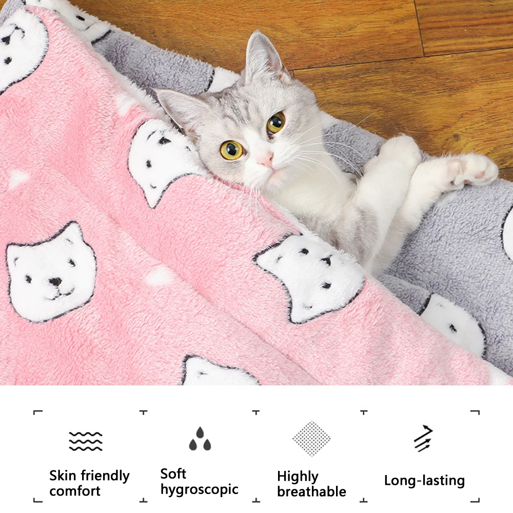 Thicken Flannel Cat Mat – Soft Winter Sleeping Cushion for Small Dogs & Cats - Image 17