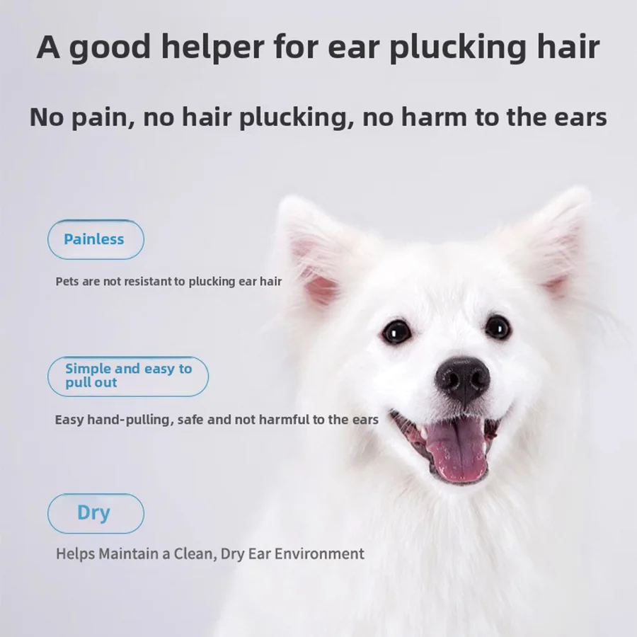 PETCLEAR Cat Dog Ear Powder Painless Ear Hair Removal Powder for Pets Easy to Remove Ear Hair Pets Cleaning Tools 30g - Image 7