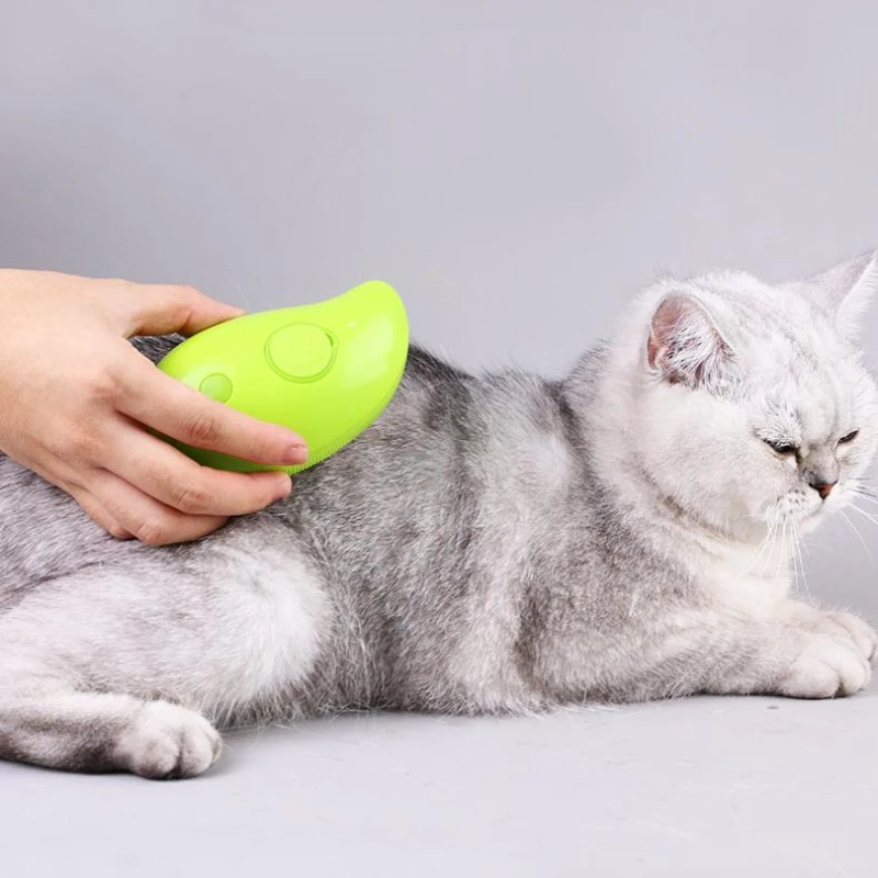 Steamy Dog Brush Electric Spray Cat Hair Brush 3 In1 Dog Steamer Brush for Massage Pet Grooming Removing Tangled and Loose Hair - Image 9