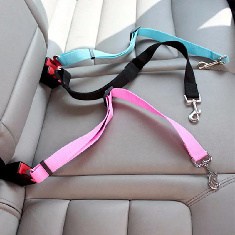 Adjustable Pet Car Seat Belt & Harness – Secure Travel for Dogs