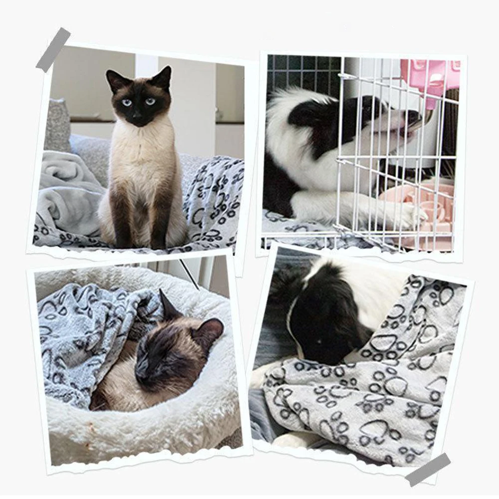 Soft Dog Blanket Washable, Cat Blanket for Indoor Cats Large Medium Small Dog Gifts Puppy Essentials (Grey) Bed - Image 2